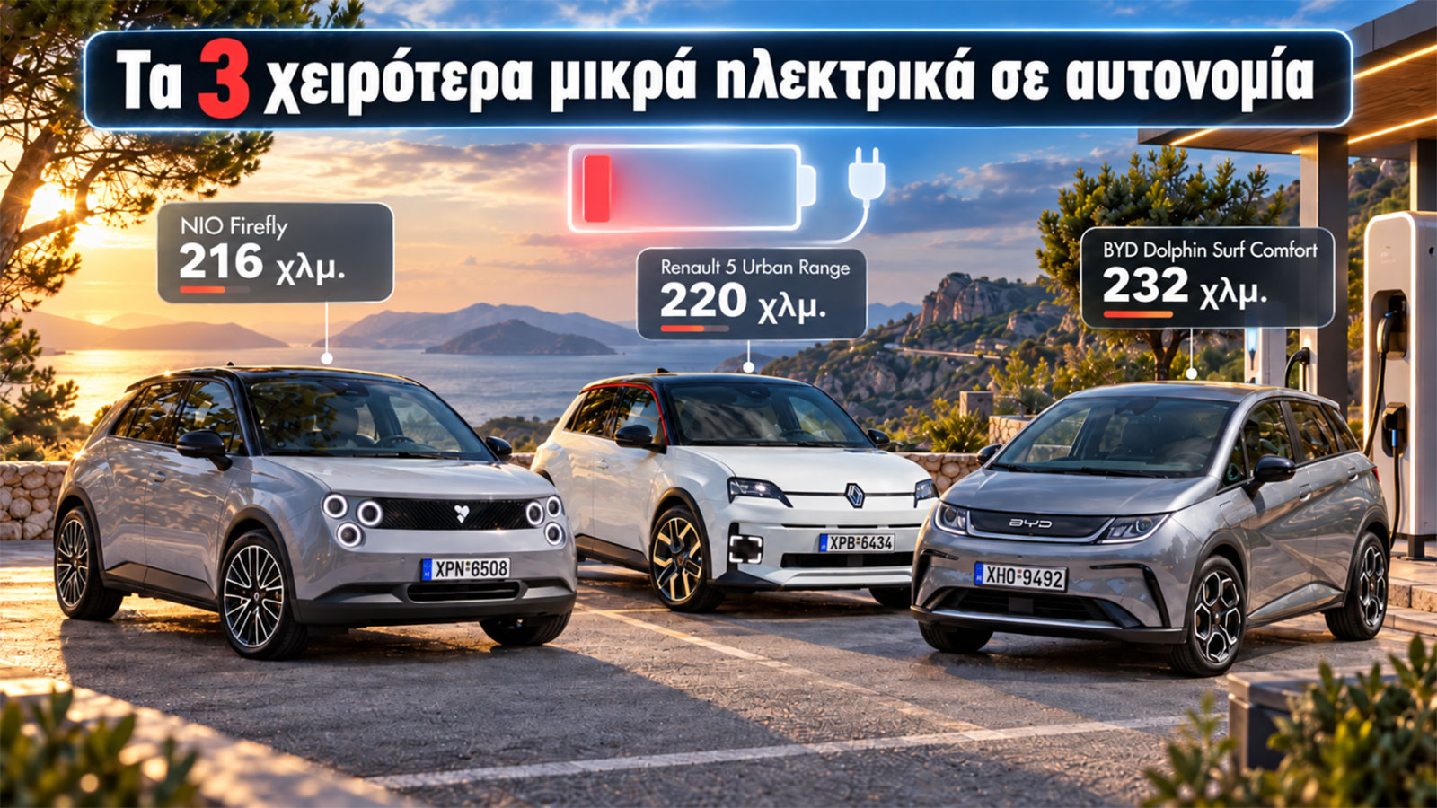 Τα 3 μικρά ηλεκτρικά με τη χειρότερη πραγματική αυτονομία