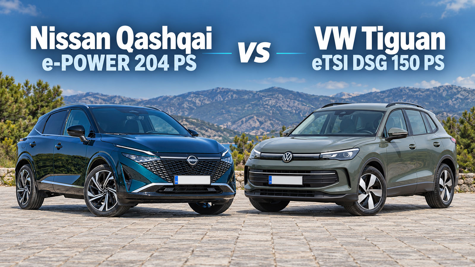 Συγκριτικό: Nissan Qashqai e-POWER 204 PS VS VW Tiguan eTSI DSG 150 PS 