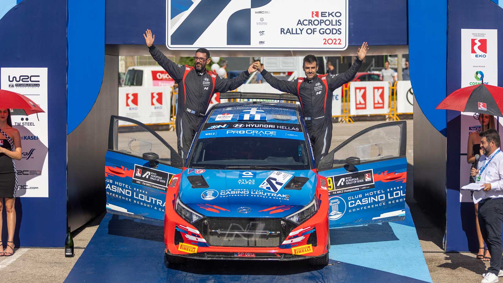 Rally Acropolis: Hyundai στην 1η θέση μεταξύ ελληνικών πληρωμάτων