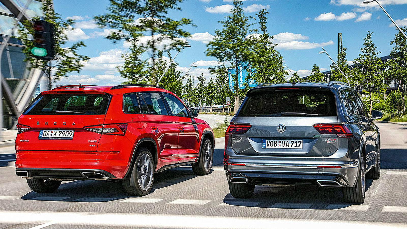 Συγκρίνουμε VW Tiguan Allspace με Skoda Kodiaq RS