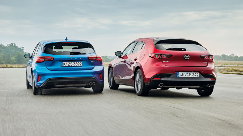 Mazda 3 vs Focus: Μονομαχία στη χώρα των μικρομεσαίων βενζίνης 