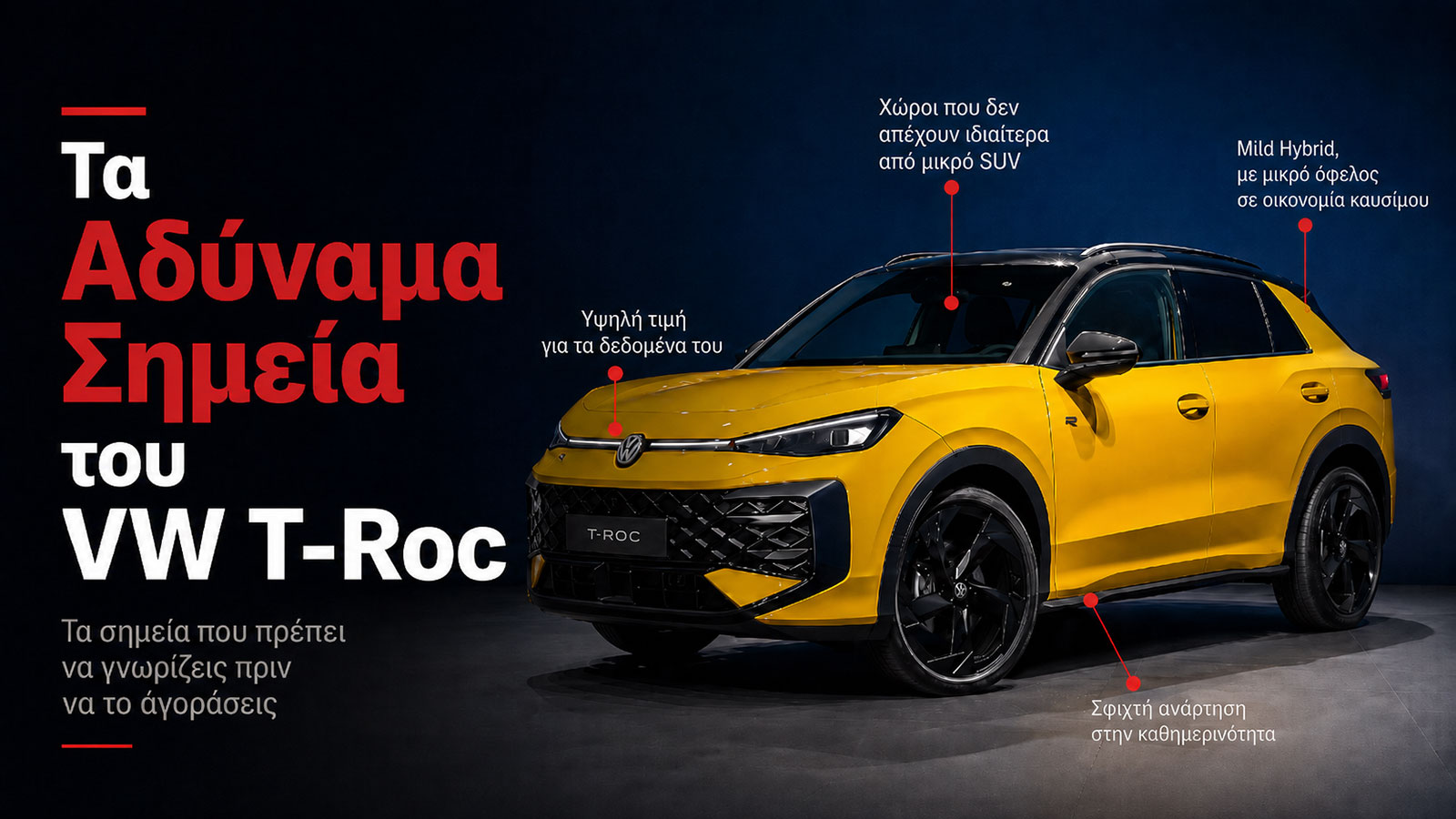 Αυτά είναι τα «Αδύναμα Σημεία» του νέου VW T-Roc!