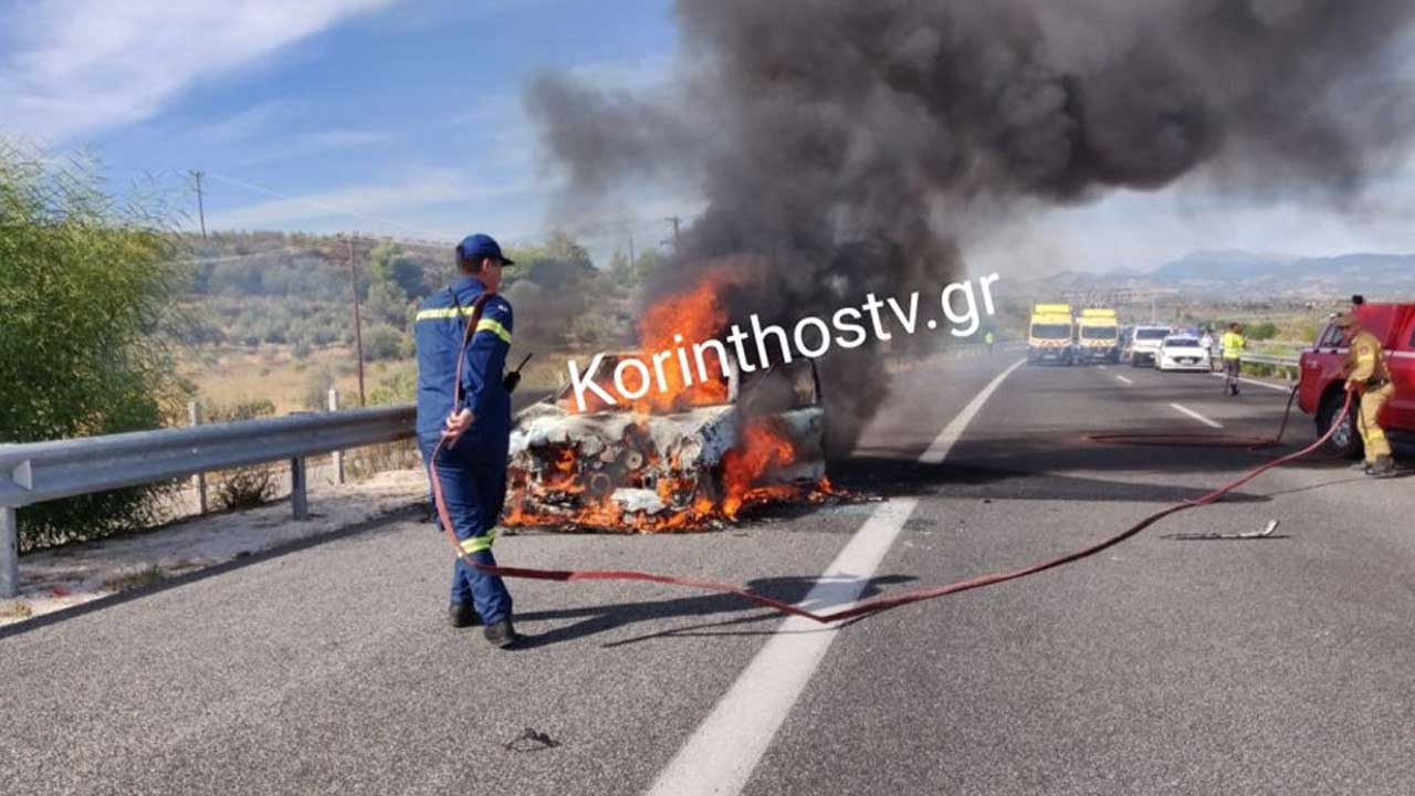 Τρομακτική καραμπόλα στην Αθηνών-Κορίνθου