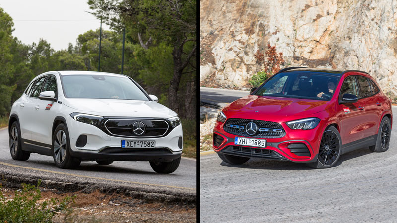 Mercedes GLA και ΕQA: Το ηλεκτρικό έχει λίγο καλύτερη τιμή