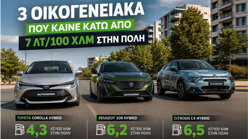 Οικογενειακά με χαμηλή κατανάλωση: 3 επιλογές που συμφέρουν στην πόλη 