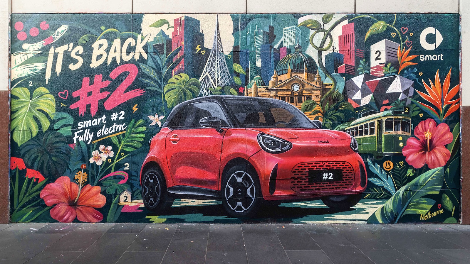 Νέο Smart #2: Αποκαλύπτεται σε street art πριν την πρεμιέρα του 