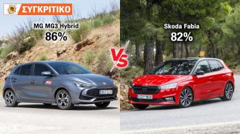 Συγκρίνουμε το MG MG3 Hybrid+ 194 PS με το Skoda Fabia 150 PS