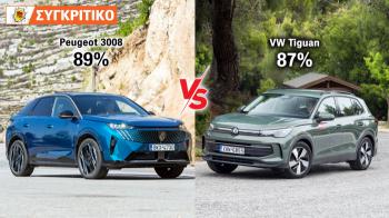 Συγκρίνουμε τα mild hybrid Peugeot 3008 145 PS και VW Tiguan 150 PS.