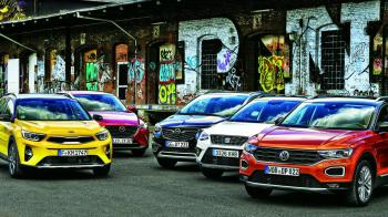 Mega Συγκριτικό: Kia Stonic vs Mazda CX3 vs Opel Crossland X vs SEAT Arona vs VW T-Roc