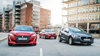 Peugeot 208 vs Renault Clio vs Mazda2 