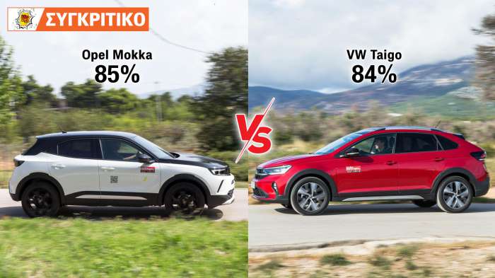 Opel Mokka 136 PS VS Volkswagen Taigo 150 PS Συγκριτικό