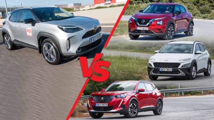 Toyota Yaris Cross VS Hyundai Kona VS Nissan Juke VS Peugeot 2008