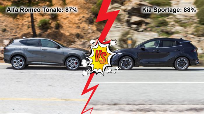 Alfa Romeo Tonale  Automatic 160ps VS Kia Sportage Automatic 180ps Συγκριτικό