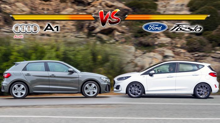 AUDI A1 SPORTBACK VS FORD FIESTA Συγκριτικό