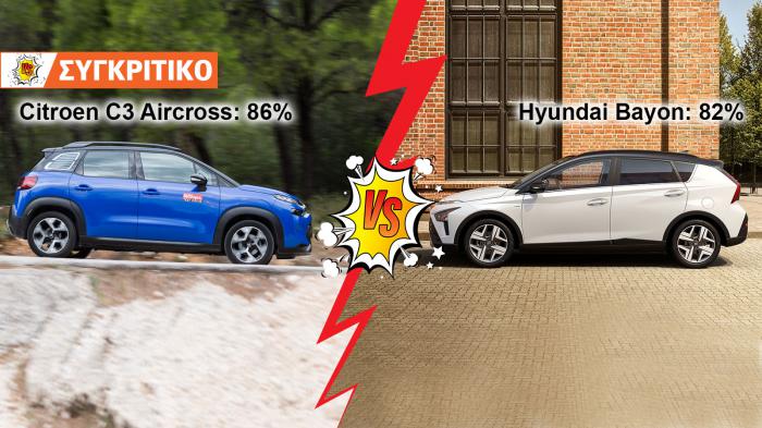 Citroen C3 Aircross VS Hyundai Bayon Συγκριτικό