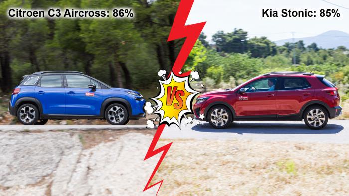 Citroen C3 Aircross 110ps VS Kia Stonic Συγκριτικό