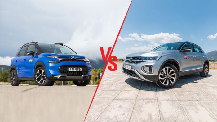 Citroen C3 Aircross 110ps VS Vw T-roc 110ps Συγκριτικό