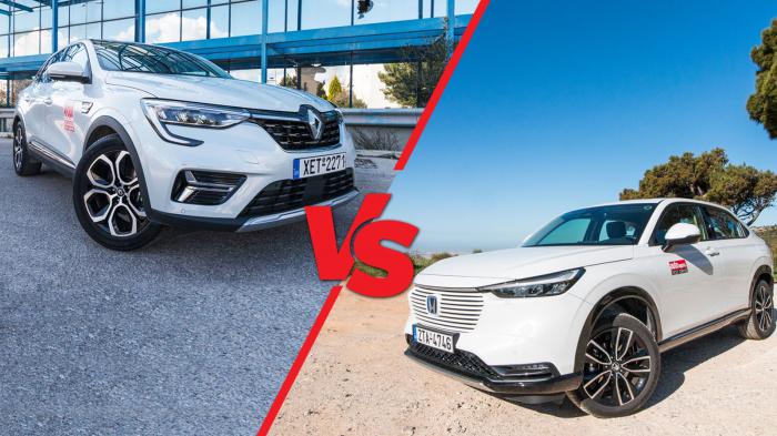 Honda HR-V e:HEV VS Renault Arkana E-TECH: Ποιο υβριδικό SUV αξίζει; 