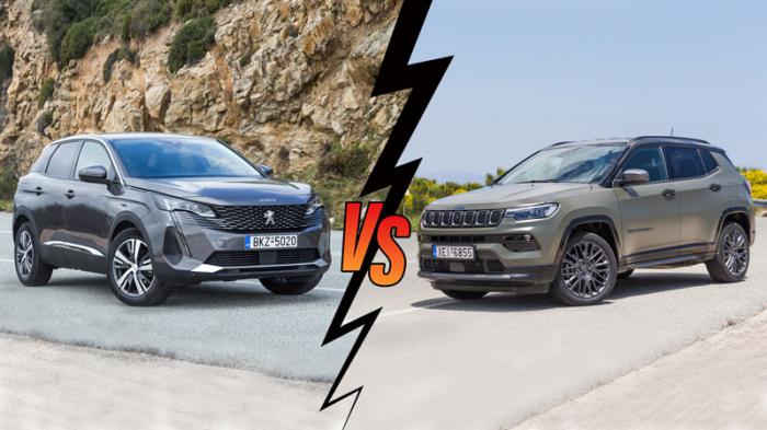 Jeep Compass Automatic 130ps VS Peugeot 3008 Automatic 130ps Συγκριτικό