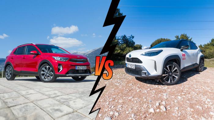 Kia Stonic 100ps VS Toyota Yaris Cross 116ps Hybrid Συγκριτικό