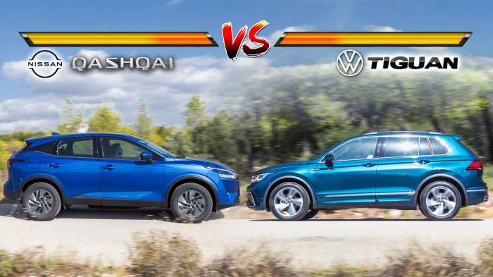 NISSAN QASHQAI VS VOLKSWAGEN TIGUAN Συγκριτικό