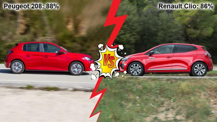 Peugeot 208 100ps VS Renault Clio 90ps Συγκριτικό