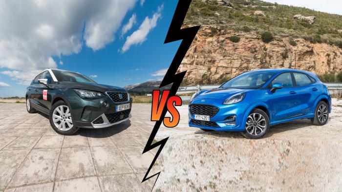 Seat Arona 110ps VS Ford Puma 125ps Συγκριτικό