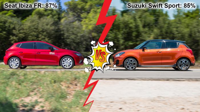 Seat Ibiza Automatic 150ps VS Suzuki Swift 129ps Συγκριτικό
