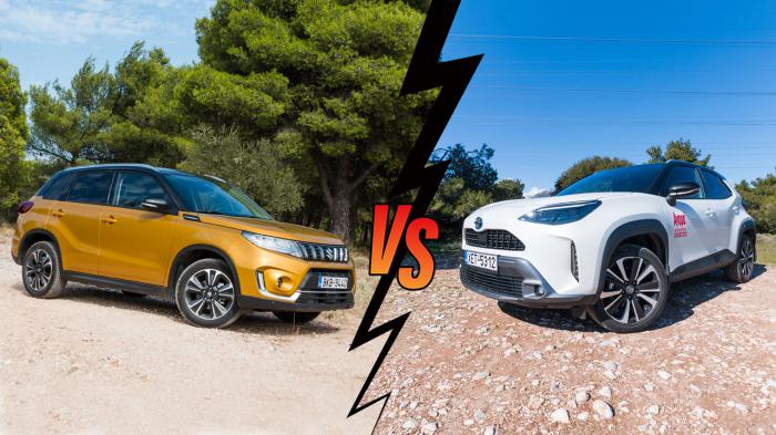 Suzuki Vitara 116ps Hybrid VS Toyota Yaris Cross Hybrid 4x4 Συγκριτικό