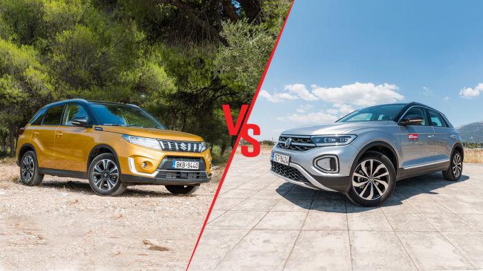 Suzuki Vitara 129ps VS Vw T-roc 110ps Συγκριτικό 