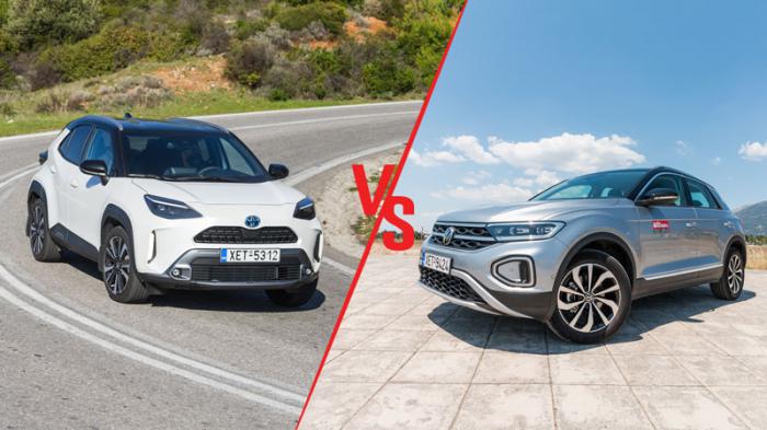 Toyota Yaris Cross Hybrid 4x4 VS Vw T-roc 150ps Automatic Συγκριτικό