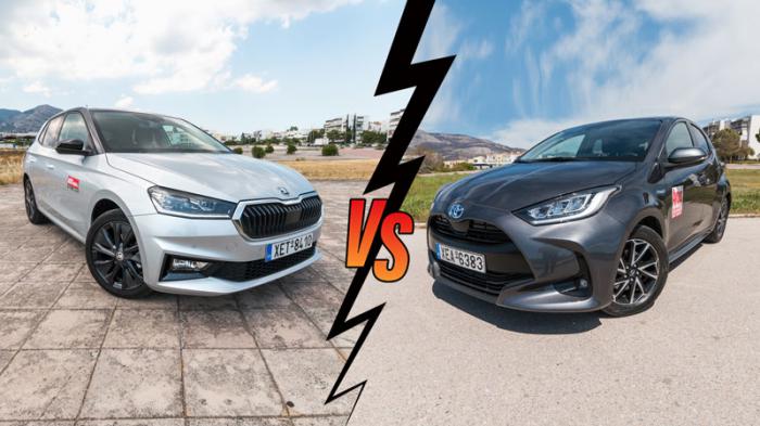 Toyota Yaris 125ps VS Skoda Fabia 110ps Συγκριτικό