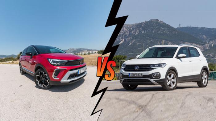 VW T-Cross 150ps Automatic VS Opel Crossland 130ps Automatic Συγκριτικό