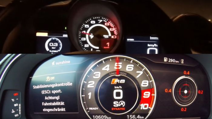 Audi R8 V10 Plus  Ferrari 488 GTB