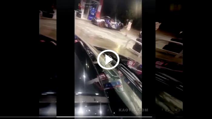 Αφηνιασμένος οδηγός πήγε να πατήσει γυναίκα μέσα σε βενζινάδικο [video]