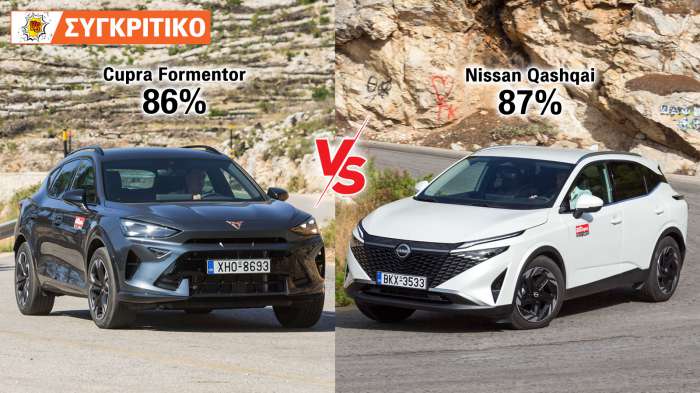 Cupra Formentor 150 PS VS Nissan Qashqai 158 PS Cupra Formentor 150 PS VS Nissan Qashqai 158 PS