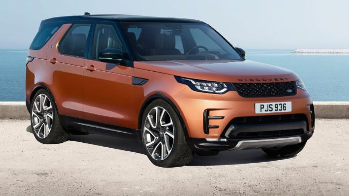 Το νέο Land Rover Discovery που μόλις αποκαλύφθηκε στην Έκθεση του Παρισιού, ξεχωρίζει για τη «σοφιστικέ» εμφάνισή και το ογκώδες αμάξωμά του.