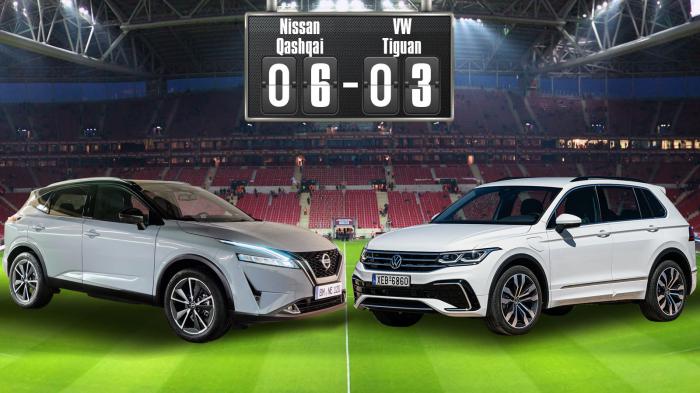 Συγκρίνουμε στα 11 βήματα το Nissan Qashqai με το VW Tiguan Συγκρίνουμε στα 11 βήματα το Nissan Qashqai με το VW Tiguan