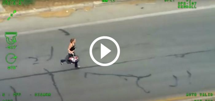 Ρίσκαρε την ζωή του μωρού της για να ξεφύγει από αστυνομικούς [video]