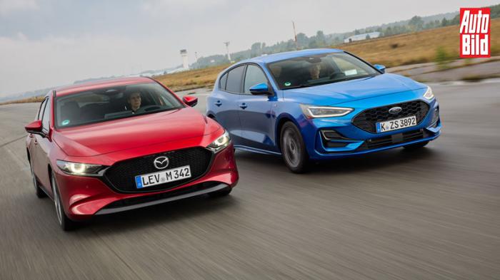 Mazda 3 vs Focus: Μονομαχία στη χώρα των μικρομεσαίων βενζίνης  