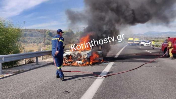 Τρομακτική καραμπόλα στην Αθηνών-Κορίνθου 