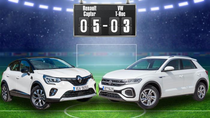 Συγκρίνουμε στα 11 βήματα το Renault Captur με το VW T-Roc 