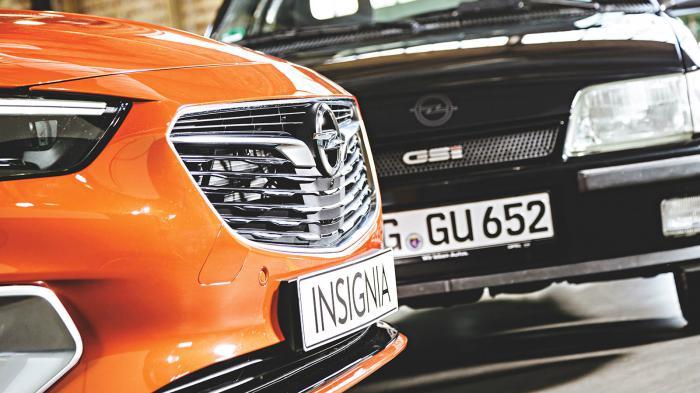 `Οπου το Insignia έχει χρώμιο και φώτα Led είχε το Kadett μαύρες ματτ γρίλιες. `Οπου το Insignia έχει χρώμιο και φώτα Led είχε το Kadett μαύρες ματτ γρίλιες.