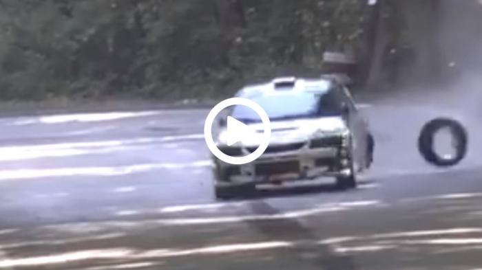 Αθάνατο Mitsubishi Evo καταπίνει στροφές με τρεις ρόδες [video]