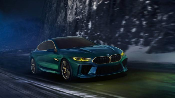 Η BMW M8 Series Gran Coupe Concept είναι ουσιαστικά για ένα 4θυρό coupe αυτοκίνητο με έντονα κεκλιμένη οροφή.