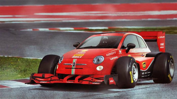 Το σχέδιο είναι μία μίξη του μονοθεσίου της Ferrari και του Fiat 500.