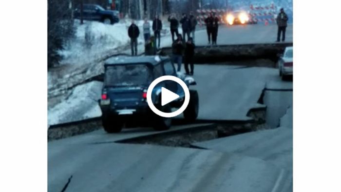 Off-road τεστ σε κατεστραμμένο δρόμο