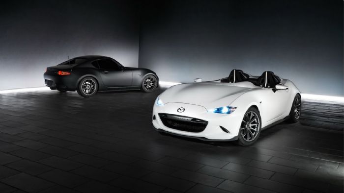 Η Mazda επέλεξε την SEMA, την πιο «τρελή» έκθεση του κόσμου, για να μας συστήσει με δύο μοναδικές πρωτότυπες εκδοχές του νέου MX-5. Ελάτε να γνωρίσουμε το δυναμικό Speedster Evo και το στιλάτο RF Kuro