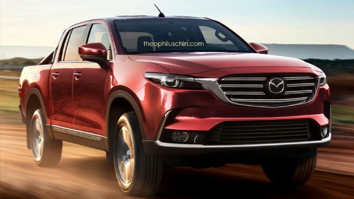 Έτσι θα μοιάζει το pick up της Mazda αν τελικά ακολουθήσει τη σχεδιαστική φιλοσοφία της μάρκας, όπως αυτή εκφράζεται στα αμιγώς επιβατικά της μοντέλα (ψηφιακά επεξεργασμένη εικόνα).