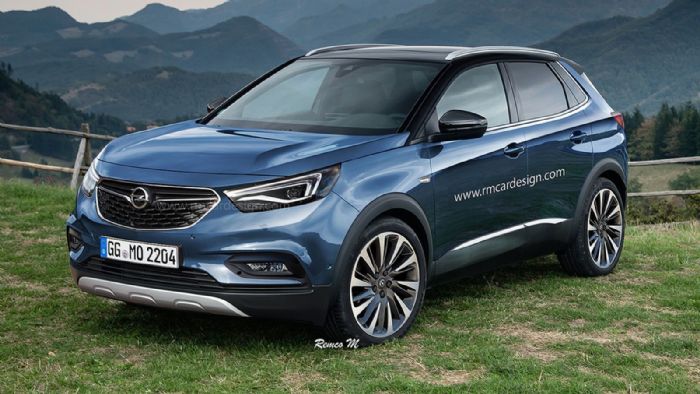 To Grandland X θα εκπροσωπήσει την Opel στην κατηγορία των μεσαίων SUV και εδώ βλέπουμε μία προσπάθεια ανεξάρτητου σχεδιαστή να αποτυπώσει το σχέδιό του.